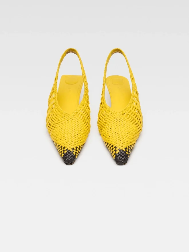 The low Cubisto Banane Woven banana sling-backs The low Cubisto Banane Woven banana sling-backs