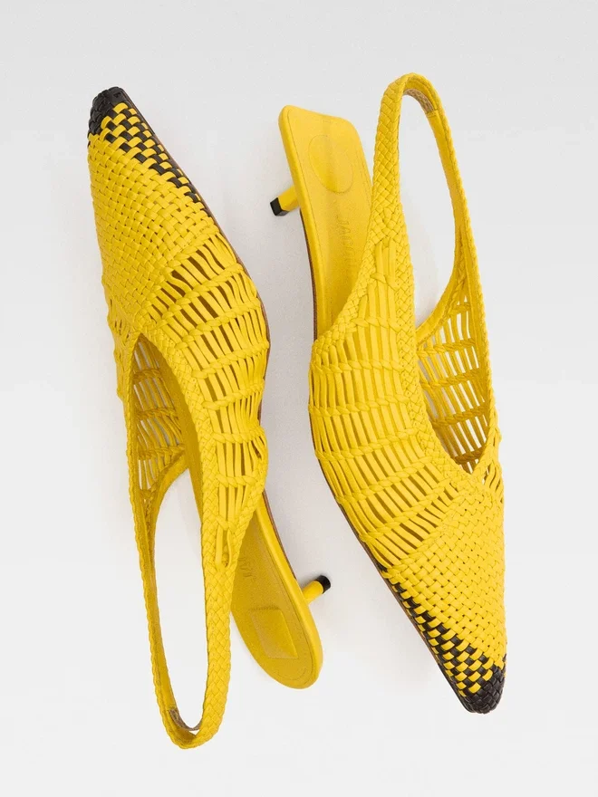 The low Cubisto Banane Woven banana sling-backs The low Cubisto Banane Woven banana sling-backs