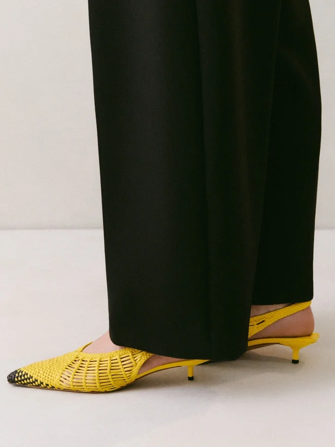 The low Cubisto Banane Woven banana sling-backs The low Cubisto Banane Woven banana sling-backs