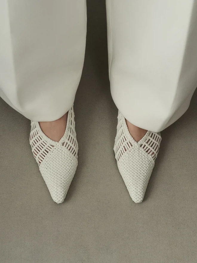The low Cubisto Banane Woven banana sling-backs The low Cubisto Banane Woven banana sling-backs