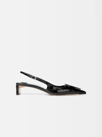 The low Duelo slingbacks Circle and square kitten heels