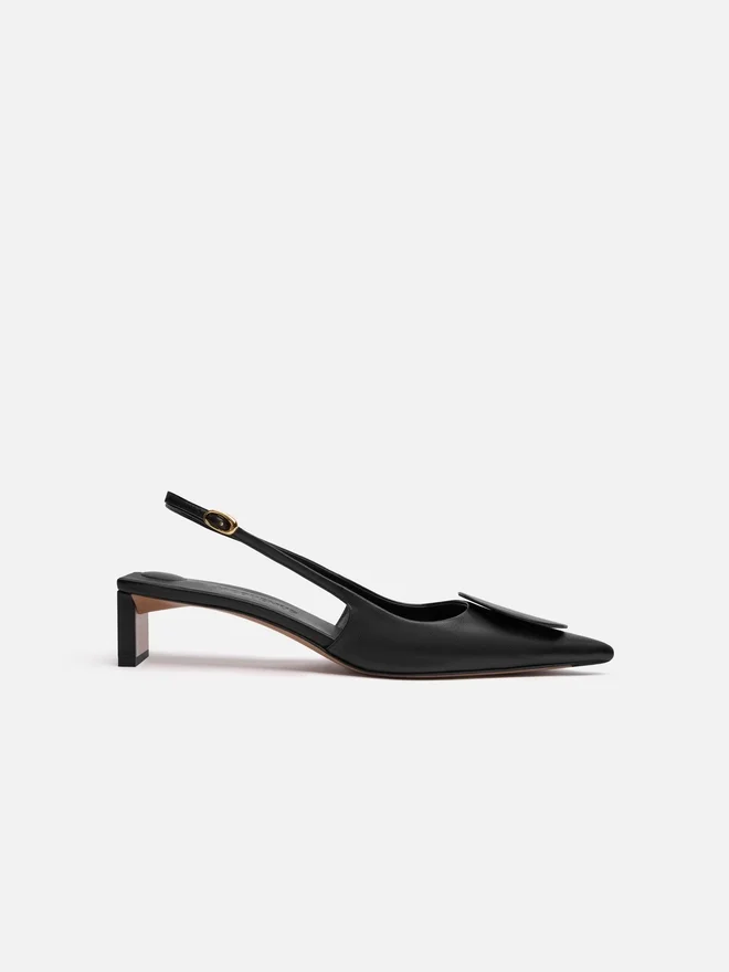 The low Duelo slingbacks Circle square kitten heels The low Duelo slingbacks Circle square kitten heels