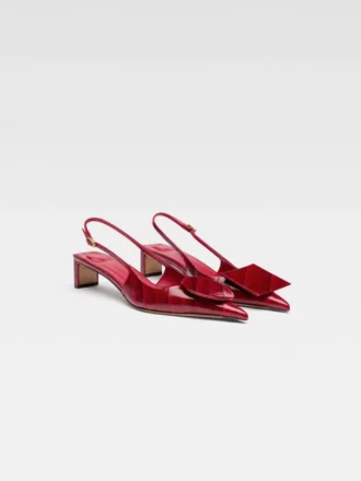 The low Duelo slingbacks Circle square kitten heels