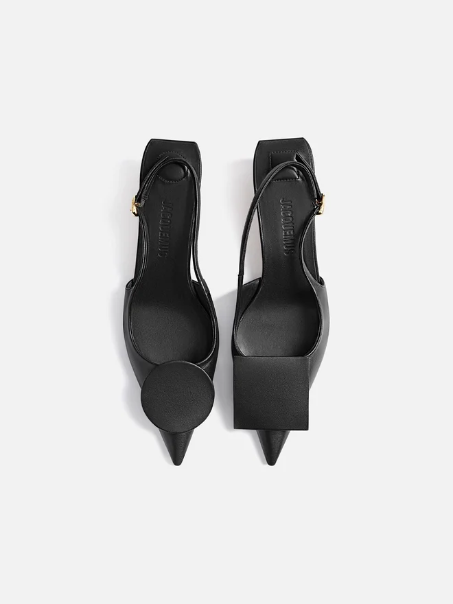 The low Duelo slingbacks Circle square kitten heels The low Duelo slingbacks Circle square kitten heels