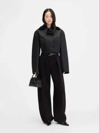 The Marino jacket Double-breasted shearling jacket