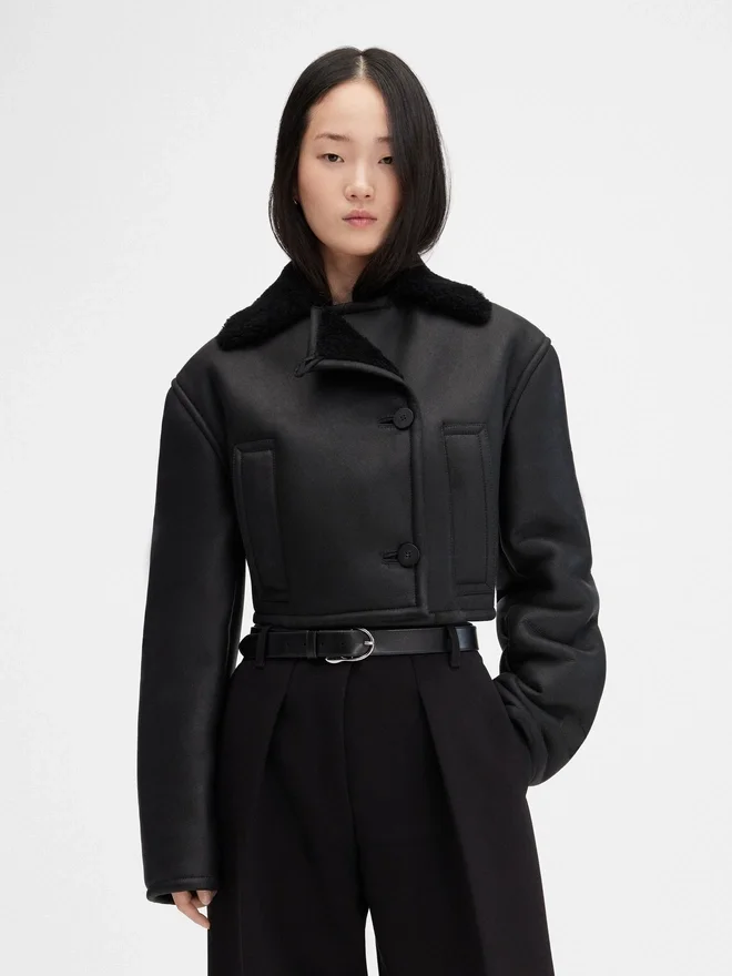 The Marino jacket Double-breasted shearling jacket The Marino jacket Double-breasted shearling jacket