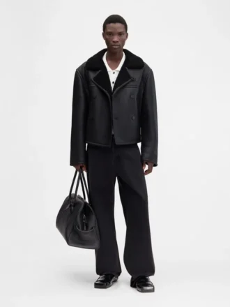 The Marino jacket Short shearling pea coat
