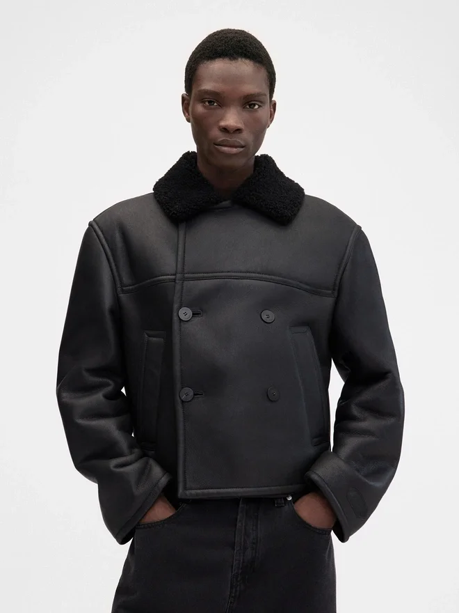 The Marino jacket Short shearling pea coat The Marino jacket Short shearling pea coat