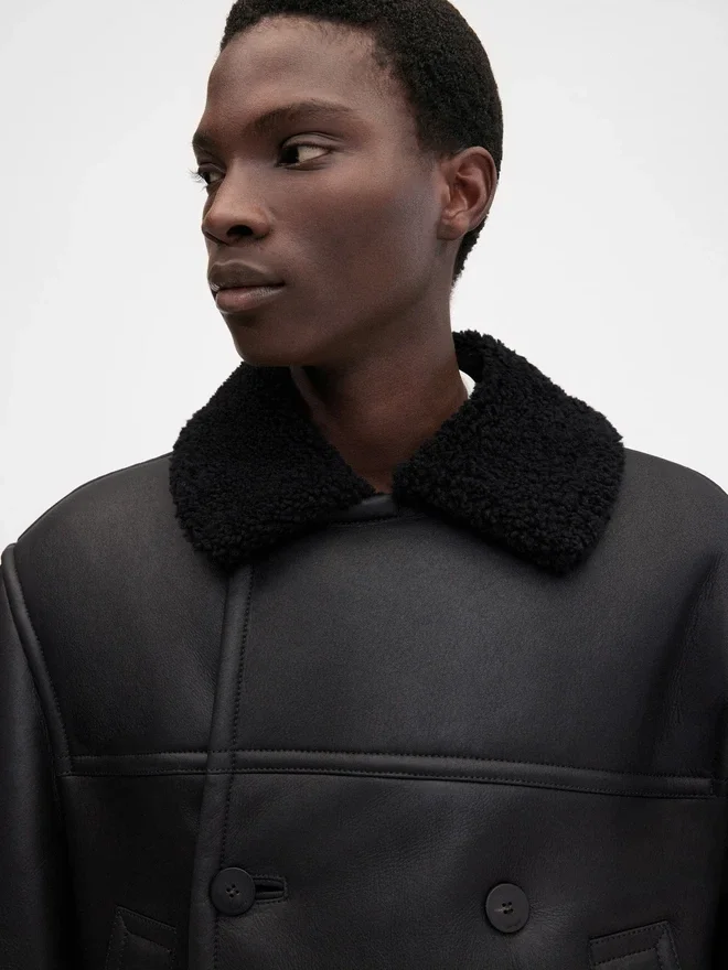 The Marino jacket Short shearling pea coat The Marino jacket Short shearling pea coat