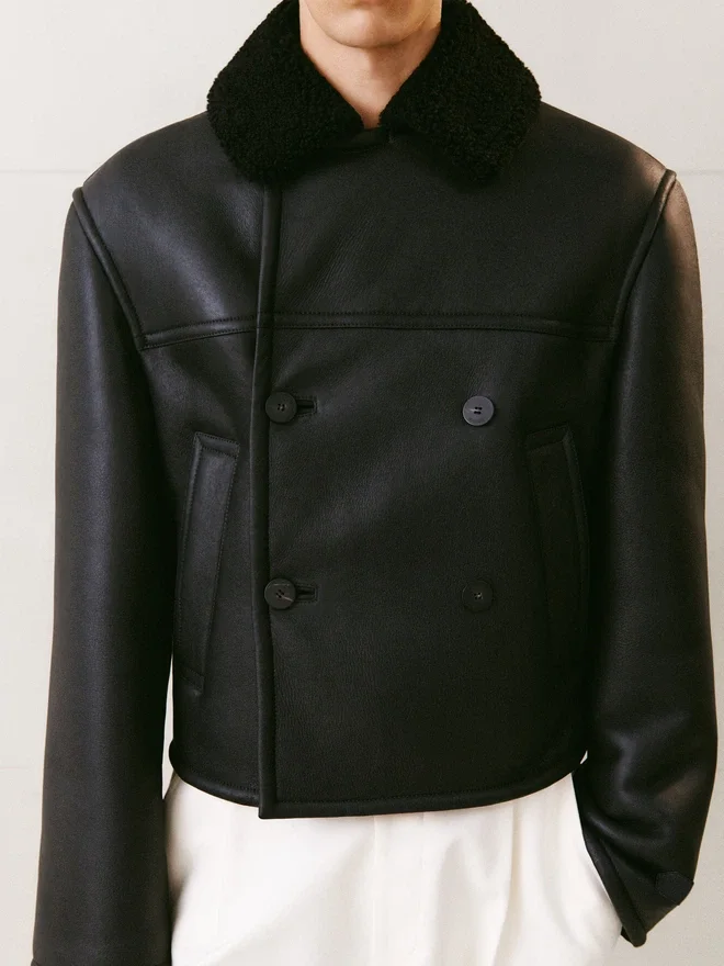 The Marino jacket Short shearling pea coat The Marino jacket Short shearling pea coat
