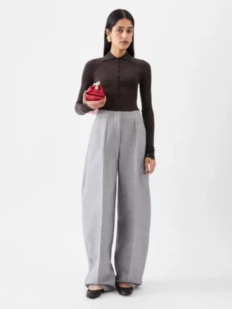 The Merino long-sleeve polo shirt Sheer knit polo