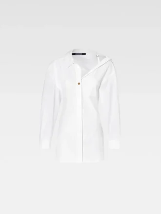 The mini shirt dress Asymmetric mini shirt dress