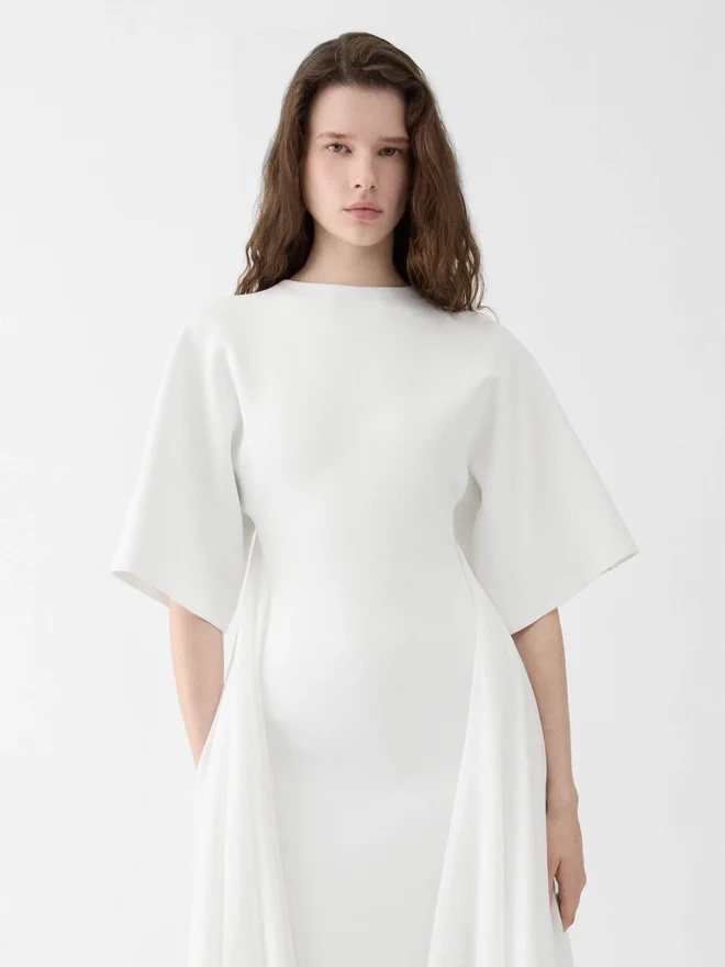 The Mistral knit dress Draped short-sleeve dress The Mistral knit dress Draped short-sleeve dress