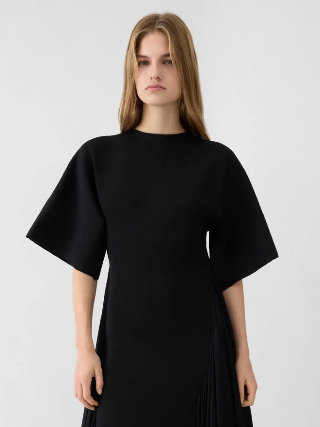 The Mistral knit dress Draped short-sleeve dress The Mistral knit dress Draped short-sleeve dress