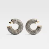 The Mojave hoops earrings Cobra-motif leather hoop earrings The Mojave hoops earrings Cobra-motif leather hoop earrings