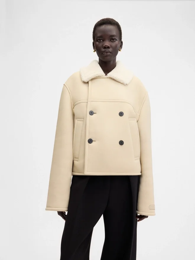 The Mojave jacket Double-breasted shearling jacket The Mojave jacket Double-breasted shearling jacket
