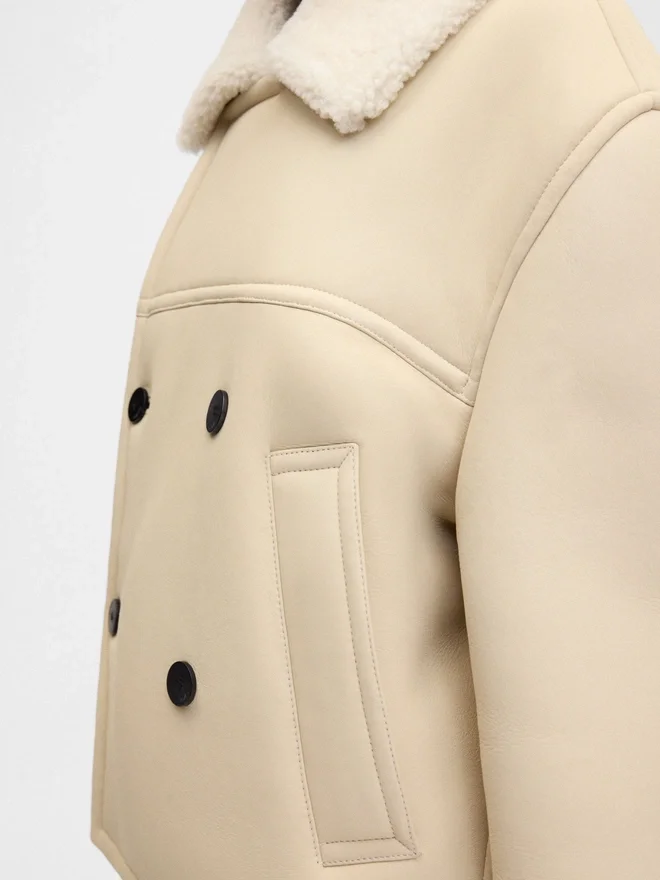 The Mojave jacket Double-breasted shearling jacket The Mojave jacket Double-breasted shearling jacket
