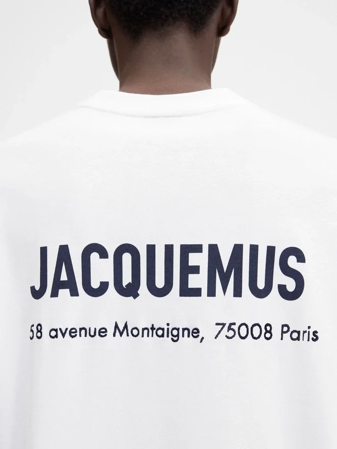 The Montaigne address long-sleeve t-shirt Long sleeve t-shirt with printed address and logo – sold exclusively online and in our Paris store The Montaigne address long-sleeve t-shirt Long sleeve t-shirt with printed address and logo – sold exclusively online and in our Paris store
