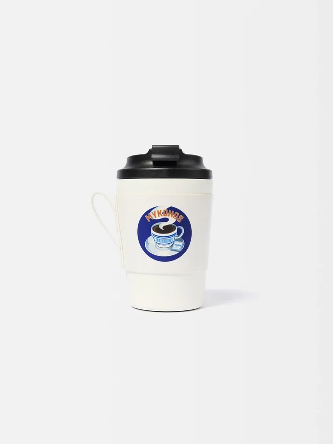 The Mykonos mug Travel mug – sold exclusively online and in our Mykonos resort The Mykonos mug Travel mug – sold exclusively online and in our Mykonos resort