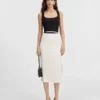 The Notte skirt Satin midi skirt