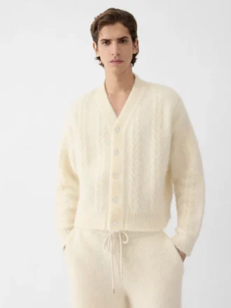 The Nuvola cardigan Mohair buttonned cardigan