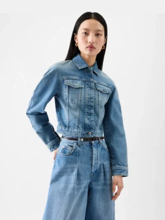 The Ovalo de-Nîmes denim jacket Curved denim jacket