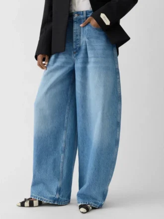 The Ovalo de-Nîmes denim pants High-waisted curved jeans