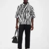 The Pablo short-sleeve shirt Wavy Psyche print asymmetric shirt