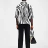 The Pablo short-sleeve shirt Wavy Psyche print asymmetric shirt