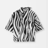 The Pablo short-sleeve shirt Wavy Psyche print asymmetric shirt