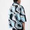 The Pablo short-sleeve shirt Zebra Arty print asymmetric shirt