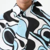The Pablo short-sleeve shirt Zebra Arty print asymmetric shirt