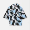 The Pablo short-sleeve shirt Zebra Arty print asymmetric shirt