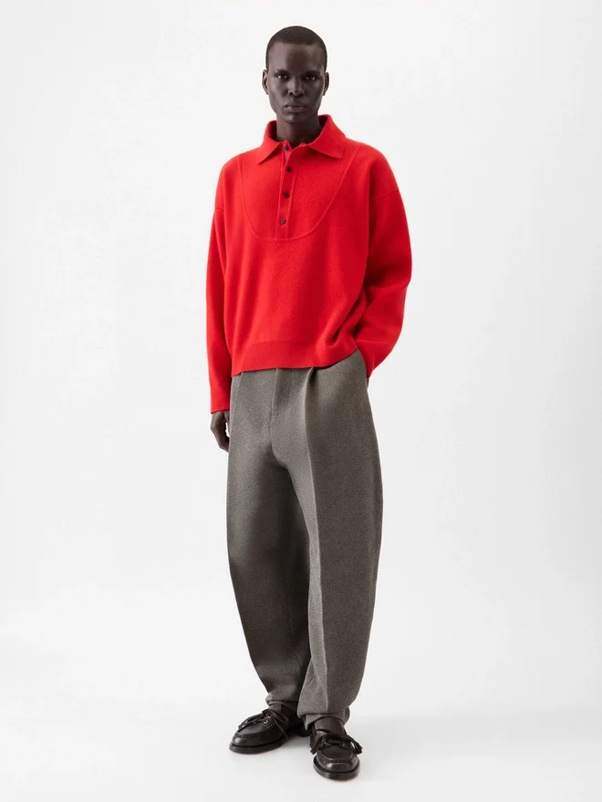 The Pallone vareuse-style knit Polo sweater The Pallone vareuse-style knit Polo sweater