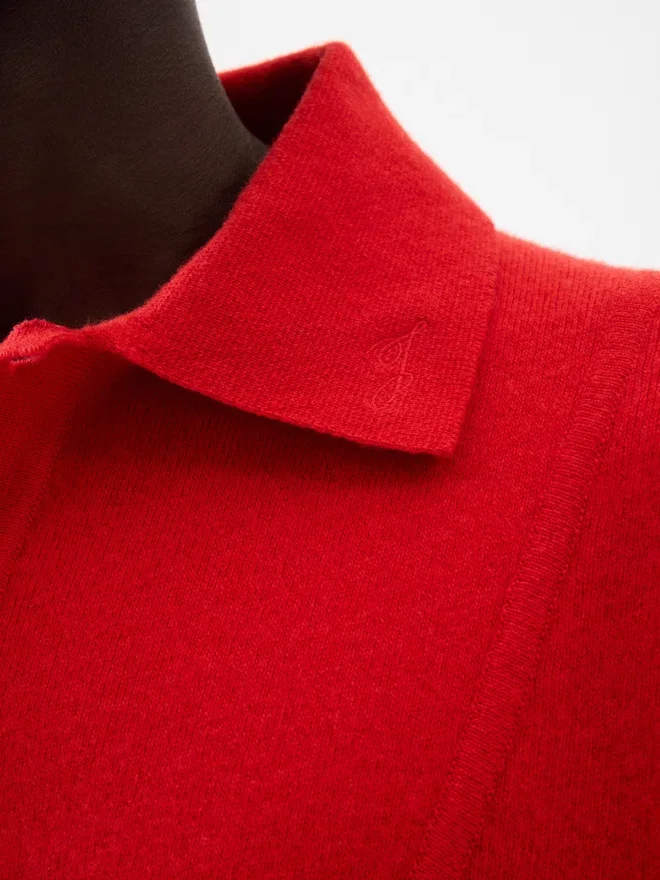 The Pallone vareuse-style knit Polo sweater The Pallone vareuse-style knit Polo sweater