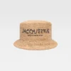 The Pesco bucket hat Embroidered raffia bucket hat