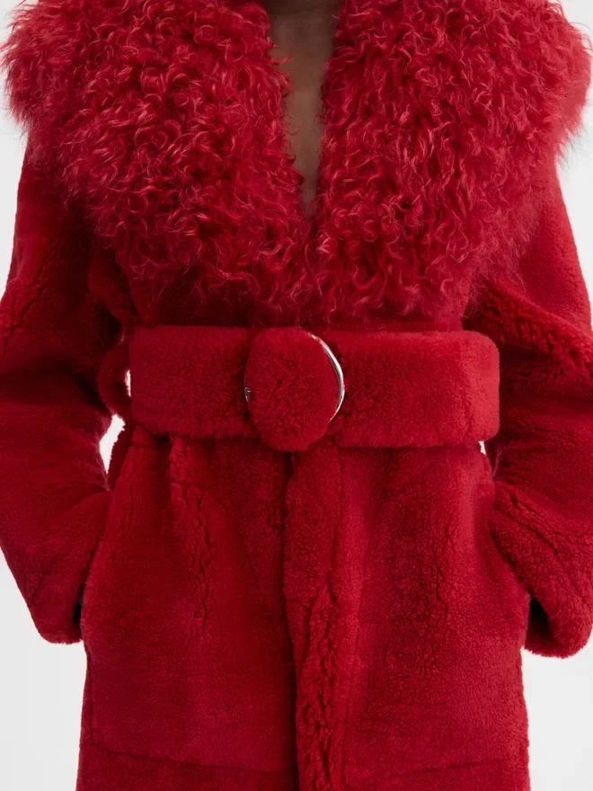 The Pilou long coat Shearling long coat The Pilou long coat Shearling long coat