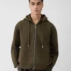 The piqué hooded cardigan Piqué knit hooded cardigan The piqué hooded cardigan Piqué knit hooded cardigan