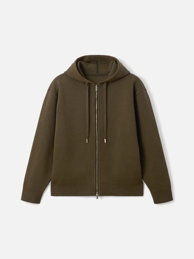 The piqué hooded cardigan Piqué knit hooded cardigan The piqué hooded cardigan Piqué knit hooded cardigan