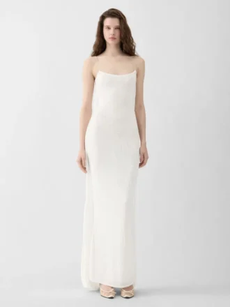 The Plumetis knit dress Draped sheer dress