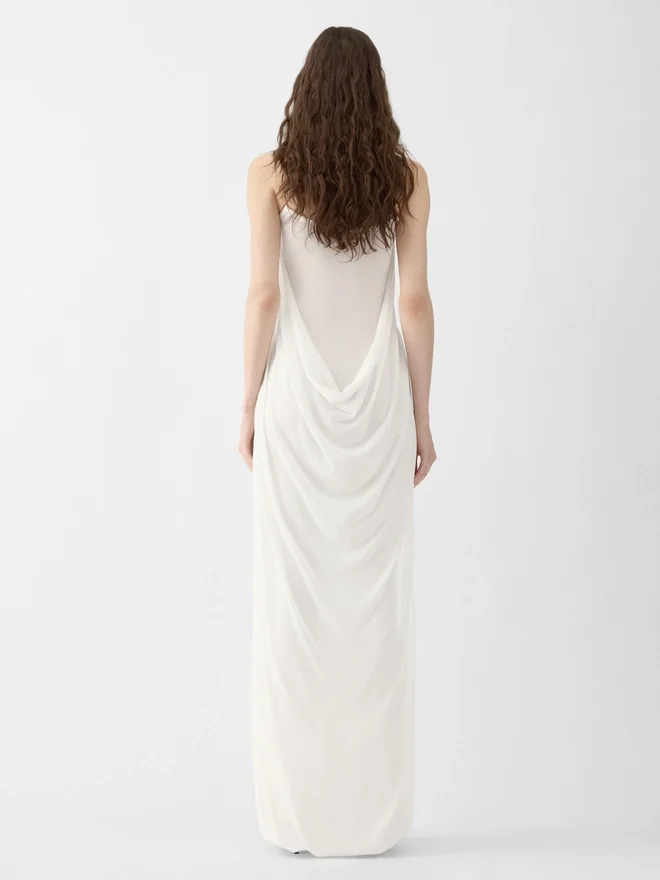 The Plumetis knit dress Draped sheer dress The Plumetis knit dress Draped sheer dress