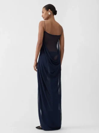 The Plumetis knit dress Draped sheer dress