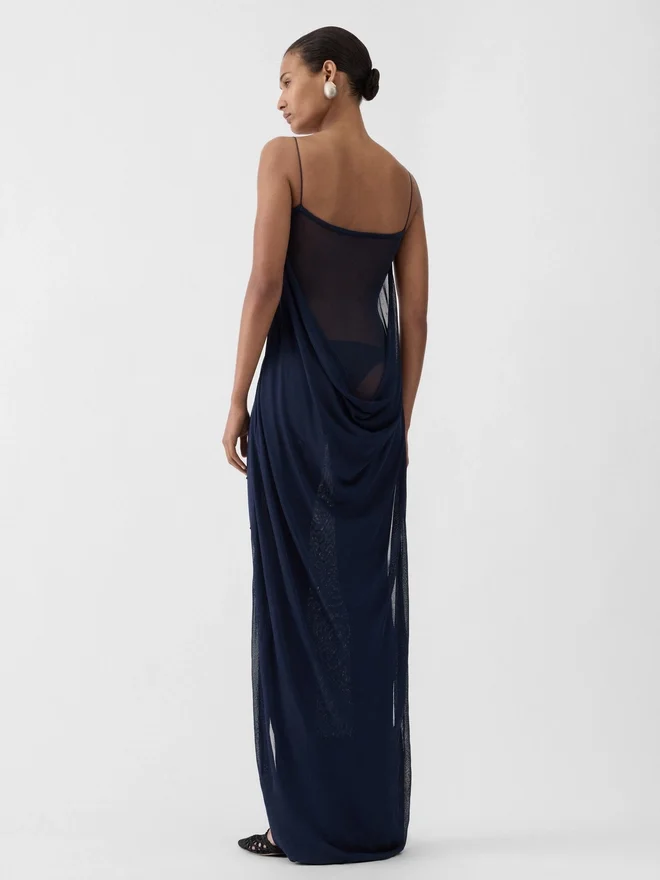 The Plumetis knit dress Draped sheer dress The Plumetis knit dress Draped sheer dress