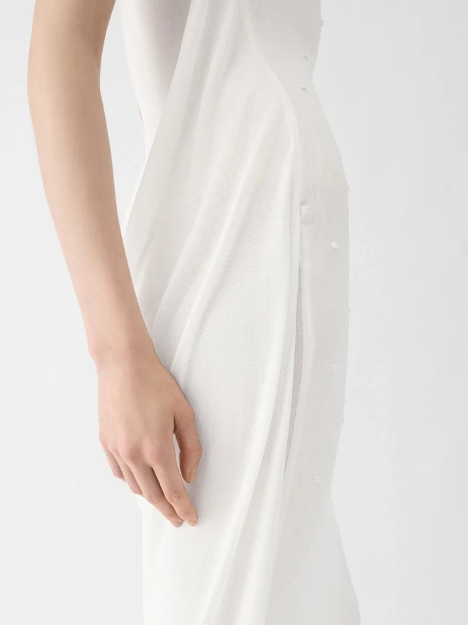 The Plumetis knit dress Draped sheer dress The Plumetis knit dress Draped sheer dress