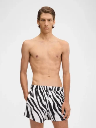 The Puntini swimsuit Zebra Arty print swim shorts