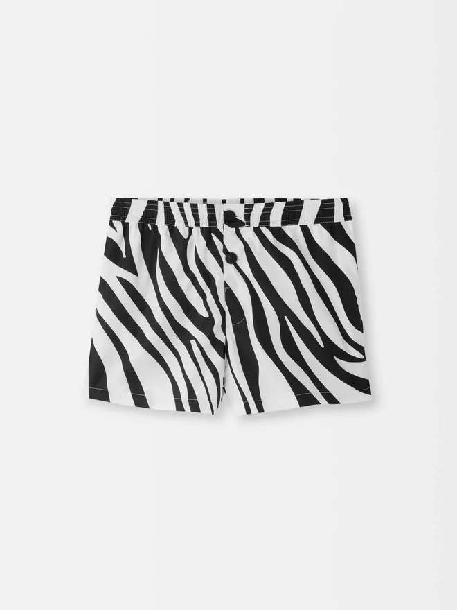 The Puntini swimsuit Zebra Arty print swim shorts The Puntini swimsuit Zebra Arty print swim shorts