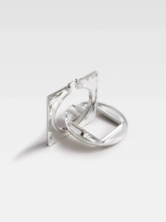 The Rond Carré hoops earrings Asymmetrical hoop earrings The Rond Carré hoops earrings Asymmetrical hoop earrings