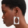 The Rond Carré hoops earrings Asymmetrical hoop earrings The Rond Carré hoops earrings Asymmetrical hoop earrings