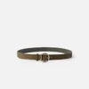 The Salon belt Overlapping circle and square buckle belt