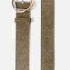 The Salon belt Overlapping circle and square buckle belt